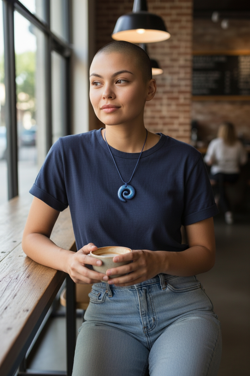 Spiral pendant necklace