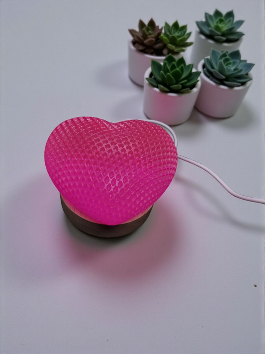 Hot Pink Heart- USB lamp
