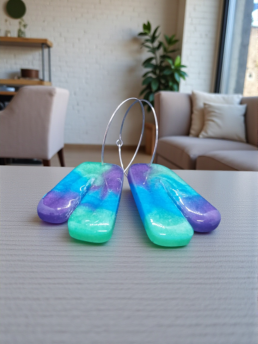 Abstract pendant earrings